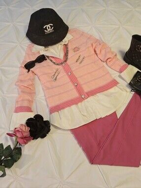 💖 CC ME @ ATTIRE and ACCESSORIES - NWT PINK STRIPE SWEATER